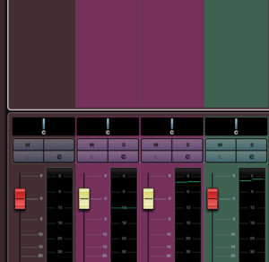 Färglägg mixerkanaler i Cubase 10.5
